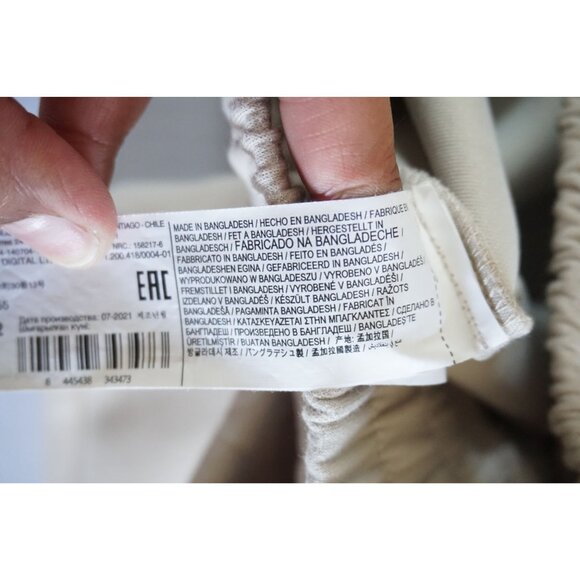 MNG Womens Beige Quilted Pocket Joggers - Size S - Picture 5 of 7